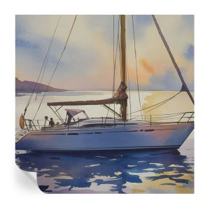 Papel de parede vinílico veleiro oeste 250x250 tulup