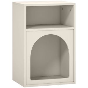 Mesa de cabeceira 40x30x60 cm mdf color beige Homcom, casa - quarto