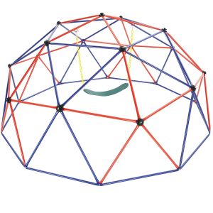 Tectake estrutura escalada aço baloiço ajustável, 305x158 cm, multicolorido