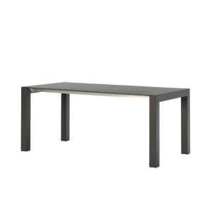 Mesa de jantar extensível 174, 219x90x76, madeira cinza fosca