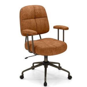 Cadeira de escritório - helloshop26 - ergonômica - estofada - ajustável em