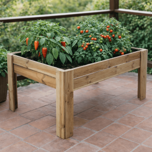 Horta urbana- mesa de cultivo hana profunda 20cm vidahuerto 120x80x80 cm