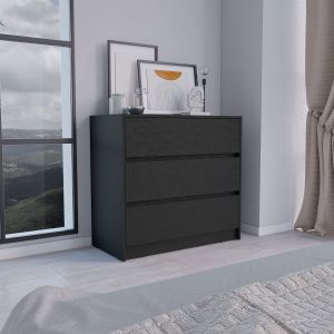 Cómoda austin em melamina com 3 gavetas, 80 cm x 85 cm x 42 cm