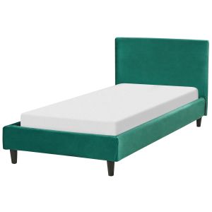 Cama veludo fitou 90 x 200 cm verde escuro
