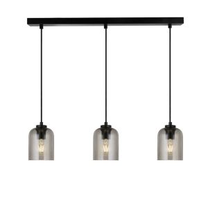 Lámpara colgante de cristal selina - gris humo