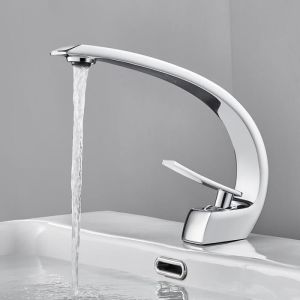2×auralum torneira para bacia design moderno misturador para bacia de água