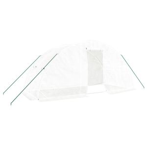 Estufa com estrutura de aço 10 m² 5x2x2,3 m branco