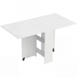 Mesa dobrável 75x140x74 cm color blanco Homcom, casa - cozinha