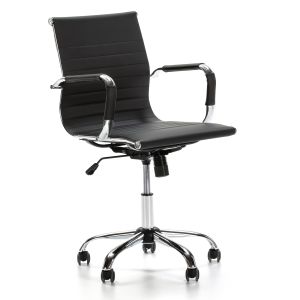 Cadeira de escritório croma reclinável preto