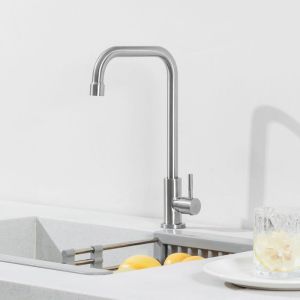 Torneira de cozinha de água fria - anycee max - monocomando - aço inoxidáve