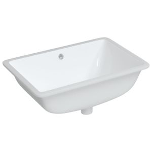 Lavatório casa de banho retangular 60x40x21 cm cerâmica branco