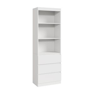 Estante les com 3 gavetas 180x60x35 cm branco  [en.casa]