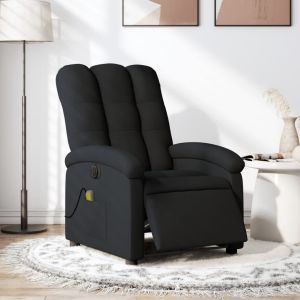 Poltrona reclinável de massagens elétrica tecido preto ewg2874