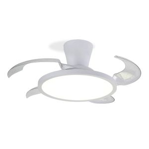 Ventilador de teto com 4 pás rebatíveis, ø107 cm, branco, motor de 29 w