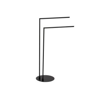 Suporte de toalhas de metal preto fosco