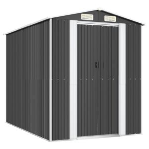 Abrigo de jardim 192x274x223 cm aço galvanizado antracite