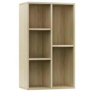 vidaXL estantería/aparador madera contrachapada color roble 50x25x80cm