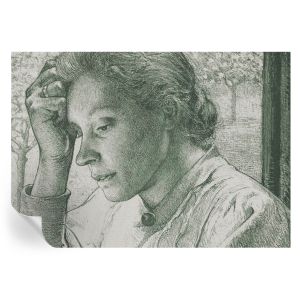 Papel de parede adesivo mulher reflexiva 208x146 tulup