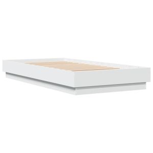 vidaXL estructura de cama con luces LED blanco 75x190 cm