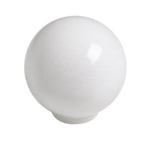 Puxador esfera de abs 29mm branco brilhante, lote com 50