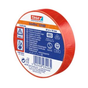 Fita isolante tesa 53988-00016-00 vermelha (c x l) 20 m x 19 mm borracha 1