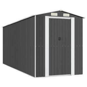 Abrigo de jardim 192x523x223 cm aço galvanizado antracite