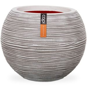 Capi vaso redondo nature rib 40x32 cm marfim kofi270