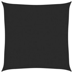 vidaXL toldo de vela hdpe negro 160 g/m² 3,6x3,6 m