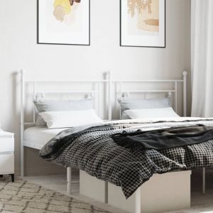Cabeceira de cama 180 cm metal branco ptob5121