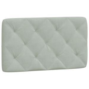 vidaXL cabecero de cama acolchado terciopelo gris claro 90 cm