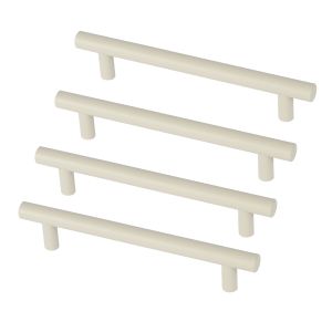 Rei | 4 puxadores para armário de cozinha modelo 891h aço inoxidável greige