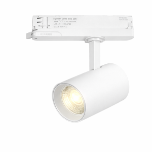 Foco LED Trilho Trifásico 38W CCT 2700-6000K Orientável Branco