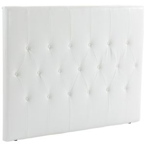 Cabeceira para cama 160x7x120cm mdf, linho e espuma color blanco Homcom