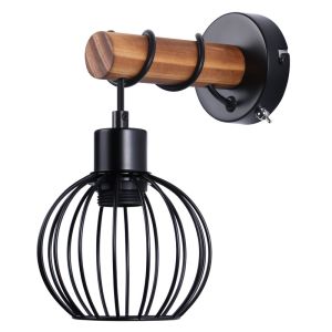 Nettlife luluminária de parede E27 preto 13x18