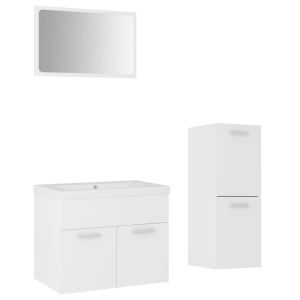 Conjunto de móveis de casa de banho contraplacado branco