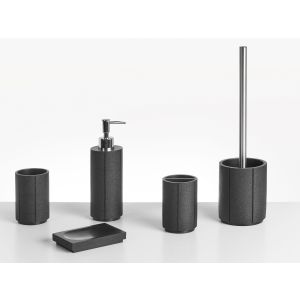 Conjunto de 5 acessórios para a casa de banho huallaga preto