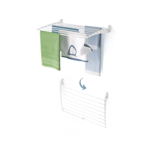 Varal retrátil de parede 82 cm, foxydry fold down branco