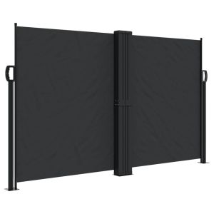 Toldo lateral retrátil 140x600 cm preto