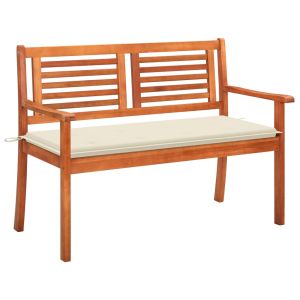 Banco de jardim 2 lugares c/ almofadão 120 cm eucalipto maciço pbk743794