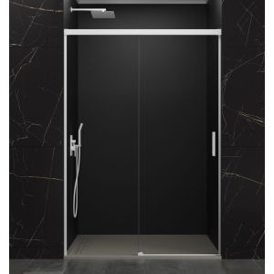 Divisória frontal basic fixo + deslizante transparente branco 100cm