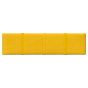 Painel de parede 12 pcs 60x15 cm veludo 1,08 m² amarelo