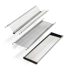 Emuca escorredor em aço inoxidável drynox, módulo 900mm, aço inox