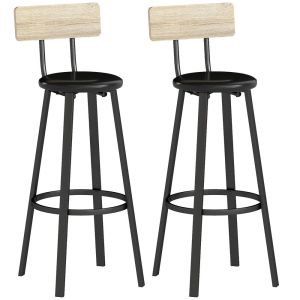Conjunto de 2 banco 41,5x36,5x99,5 cm Homcom, casa - cadeiras