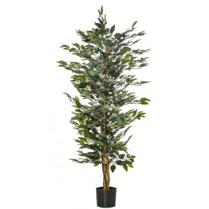 Planta ficus artificial 17x17x150 cm pe color verde Homcom
