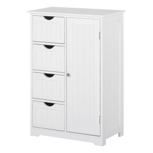 Armário casa de banho 56x30x83 cm mdf color blanco kleankin