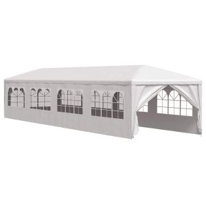 vidaXL marquesina de jardín 3x12 m blanca