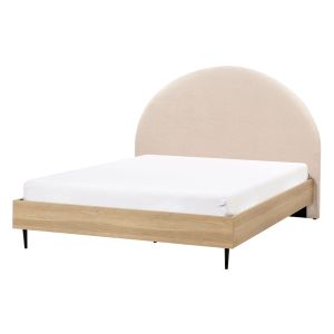 Cama bouclé millay 140 x 200 cm creme