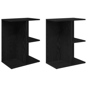 Casa lúmina - set  de 2 mesita de noche negro madeira  46,5 x 29 x 61 cm