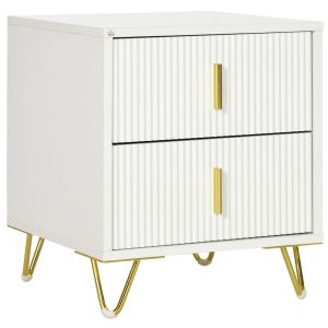 Mesa de cabeceira 40x40x47 cm color blanco Homcom, casa - quarto
