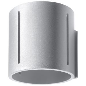 Lámpara de pared inez 1 gris aluminio 10x10x12cm
